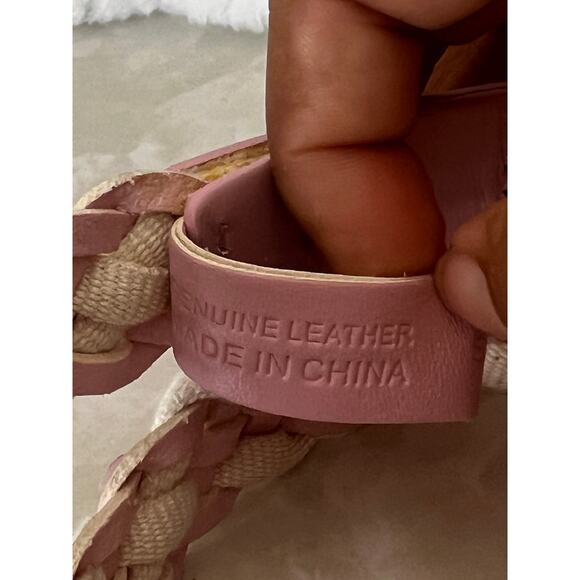 Rag & Bone Pink White Boyfriend Woven Braided Belt Peony Womens Sz Small main image 5